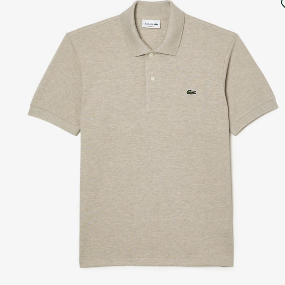 Lacoste Men's Light Beige Heathered Polo Shirt